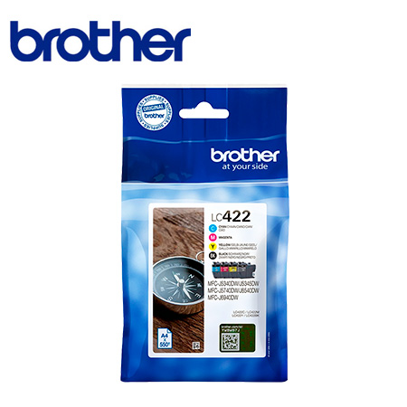 BROTHER Tintenset LC422BK/C/M/Y MFCJ5340/5740/6540/6940 ca. 550 S. BROTHER Tintenset LC422BK/C/M/Y MFCJ5340/5740/6540/6940 ca. 550 S.