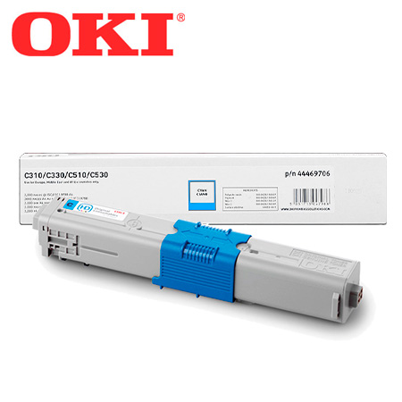 OKI Toner cyan ca. 2.000 Seiten u.a. C310/C331/C510/C530/MC351/MC562