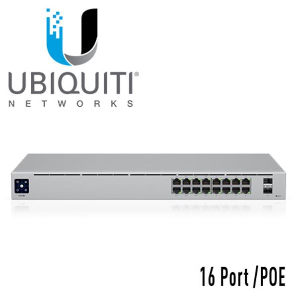 UBIQUITI Switch 16G 2SFP PoE+ 42W 16x10/100/1000 2xSFP PoE managed